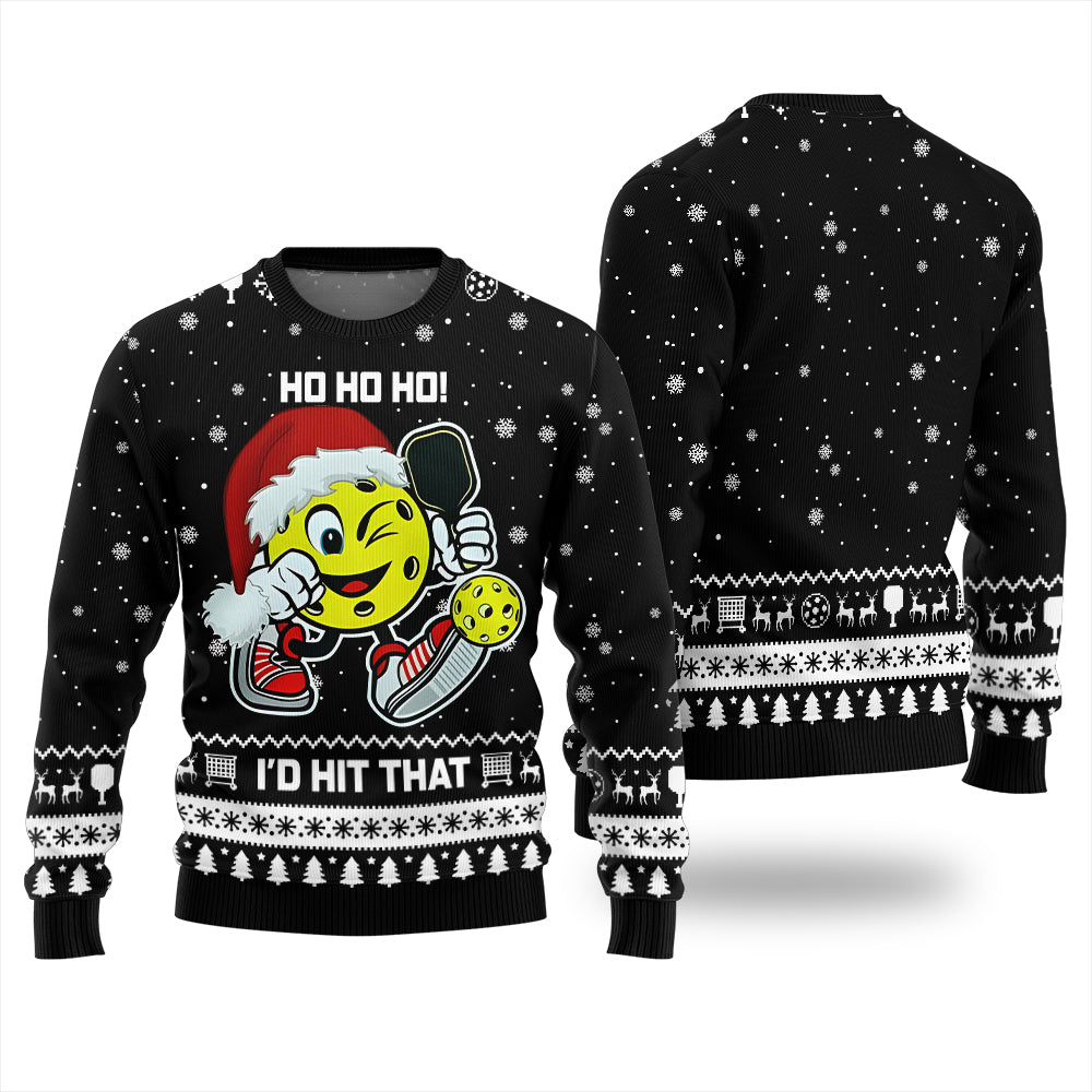 HO HO HO I'd Hit That Pickleball Christmas Sweater