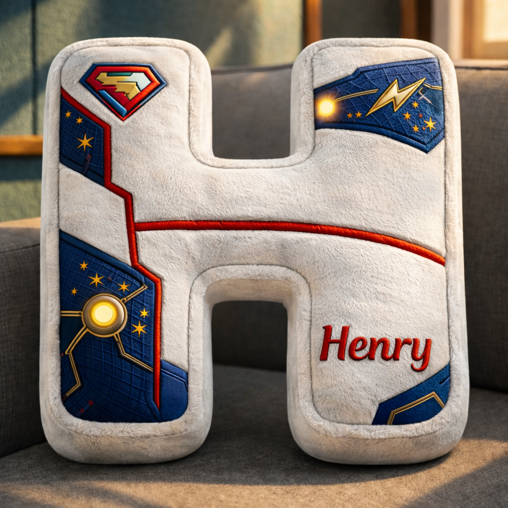 Super Hero and Princess Pillow Custom Name Gift  For Girls, Boys Irregular-Shaped Pillow Custom