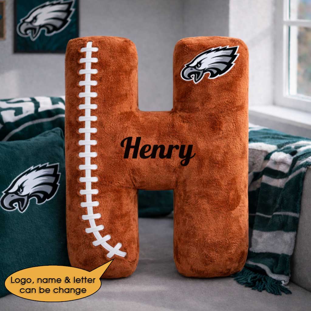 Football Pillow Custom Name and Logo All Teams 2 Irregular-Shaped Pillow Custom