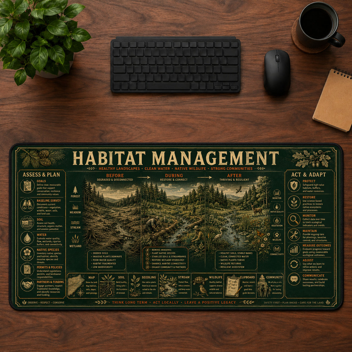 Habitat Management Desk Mat Mouse Pad | 5To9Vibe