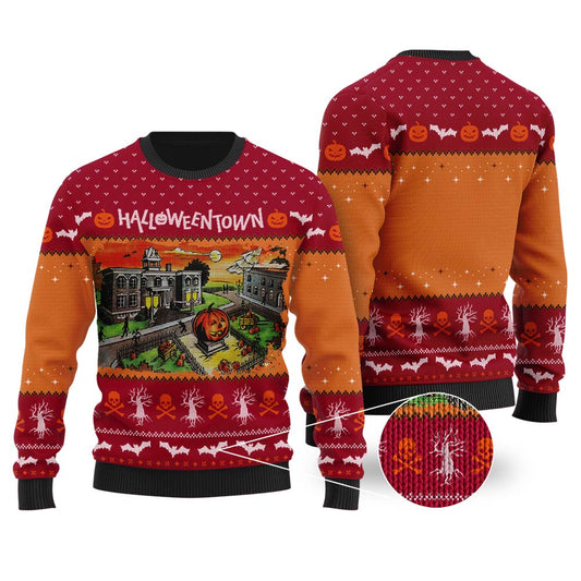 Halloween Town University Sweater Cardinal Red