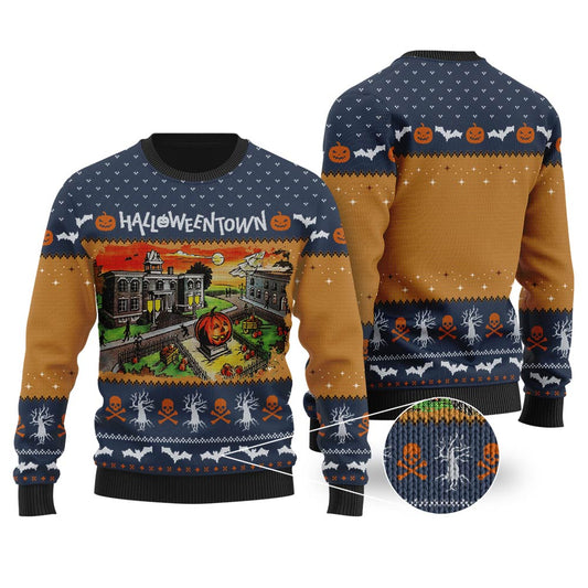 Halloween Town University Sweater Navy
