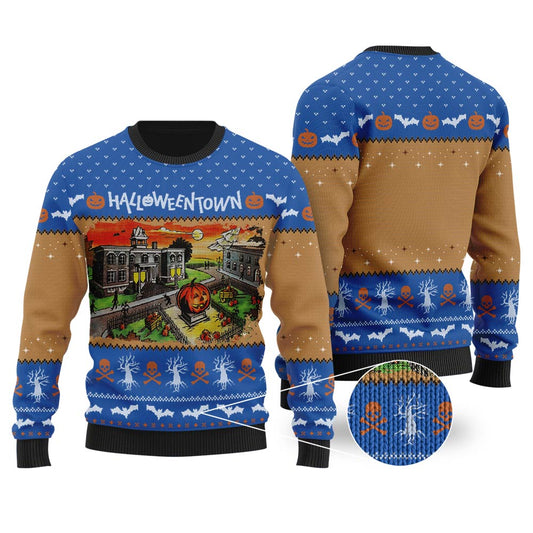 Halloween Town University Sweater Royal