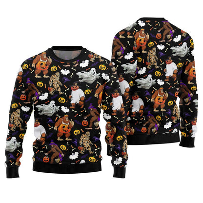 Halloween Ugly Holiday Sweater Black