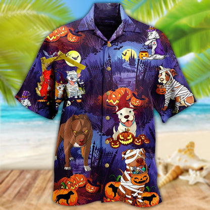 Halloween Dogs Night Scary - Hawaiian Shirt 