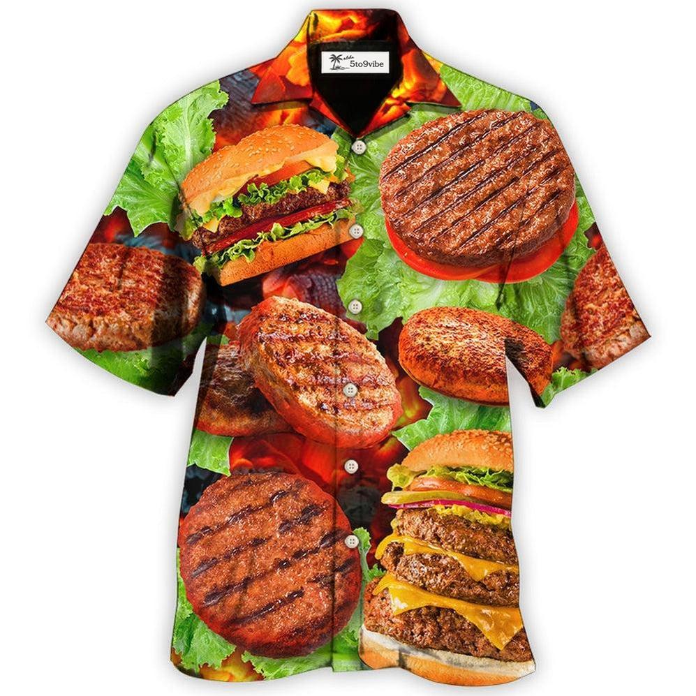 Hawaiian Shirt / Adults / S BBQ Hamburger Patties BBQ Style - Hawaiian Shirt 