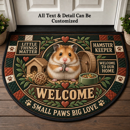 Hamster Keeper Personalized Half Round Mat | 5To9Vibe