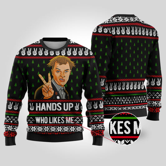 Hand Up Who Lives Me The Young Ones Funny Sweater Black - Funny Ugly Christmas Sweater