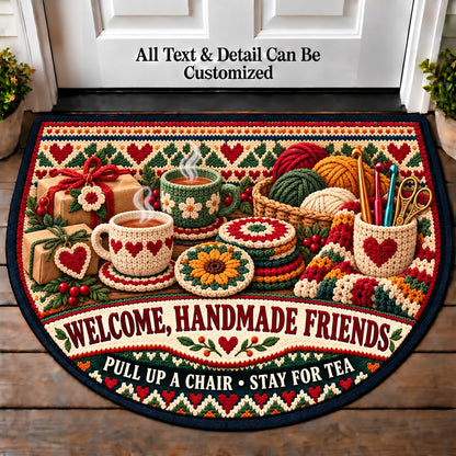 Coaster Set - Handmade Gift Crew Personalized Half Round Mat | 5To9Vibe