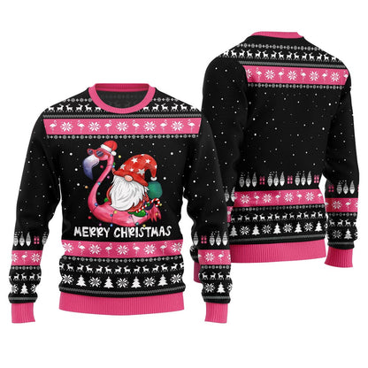 Happy Christmas Flamingo Ugly Sweater