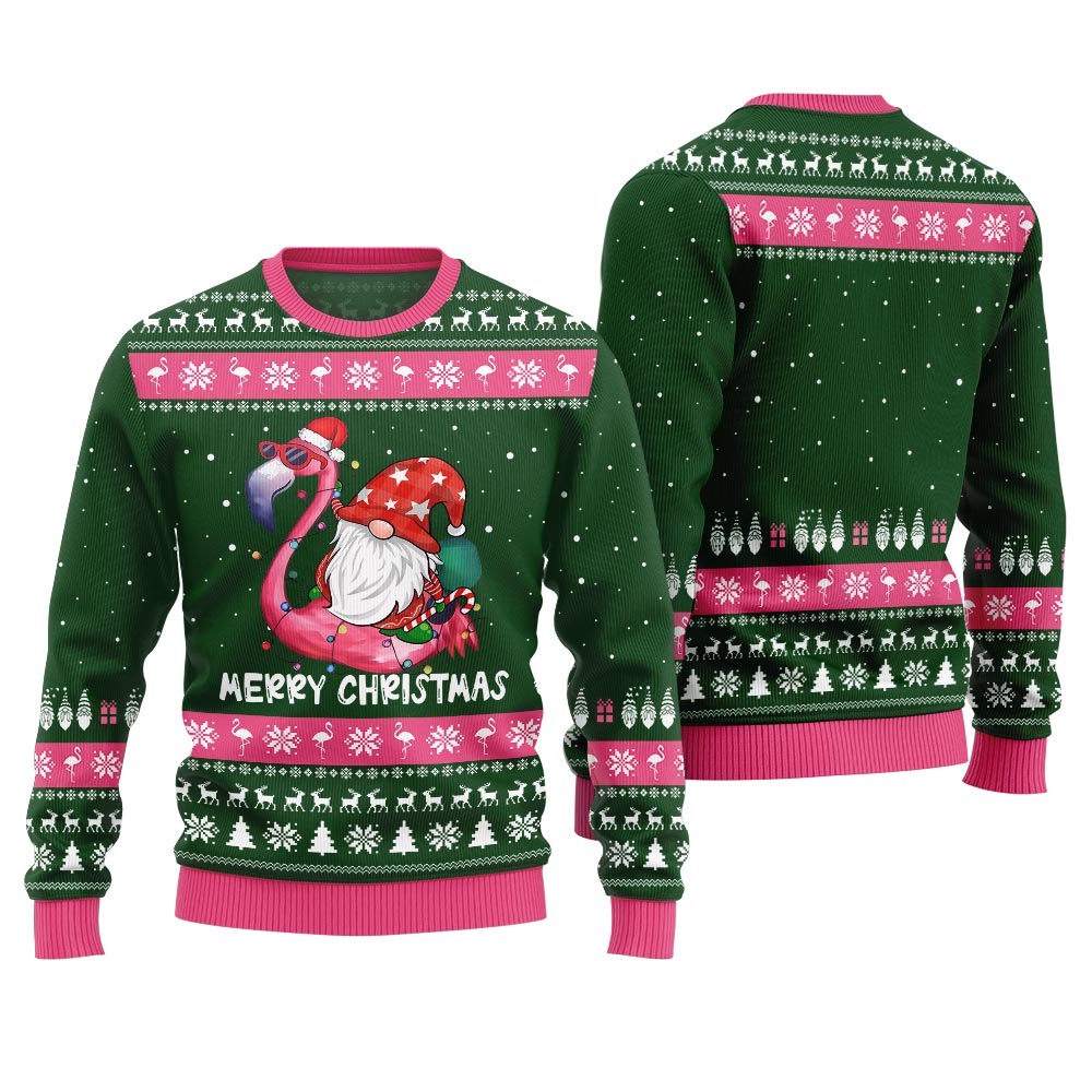 Happy Christmas Flamingo Ugly Sweater