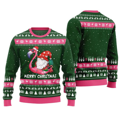 Happy Christmas Flamingo Ugly Sweater