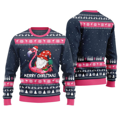 Happy Christmas Flamingo Ugly Sweater