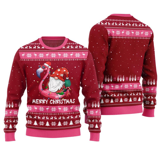 Happy Christmas Flamingo Ugly Sweater