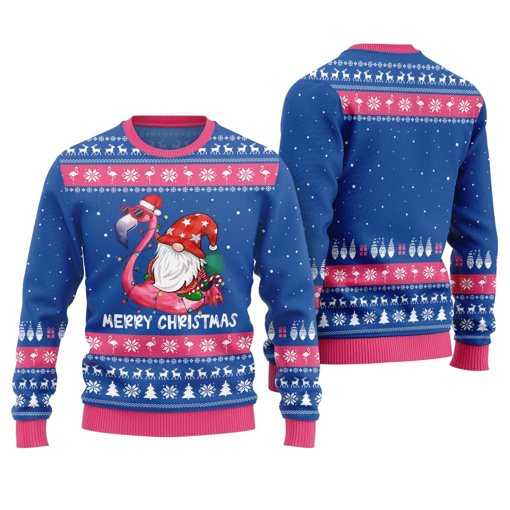 Happy Christmas Flamingo Ugly Sweater