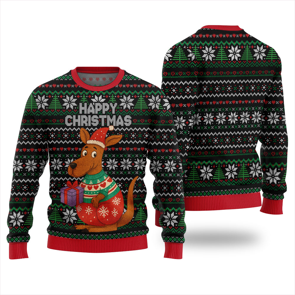 Happy Christmas Kangaroo Ugly Xmas Sweater