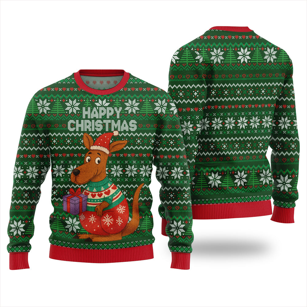 Happy Christmas Kangaroo Ugly Xmas Sweater