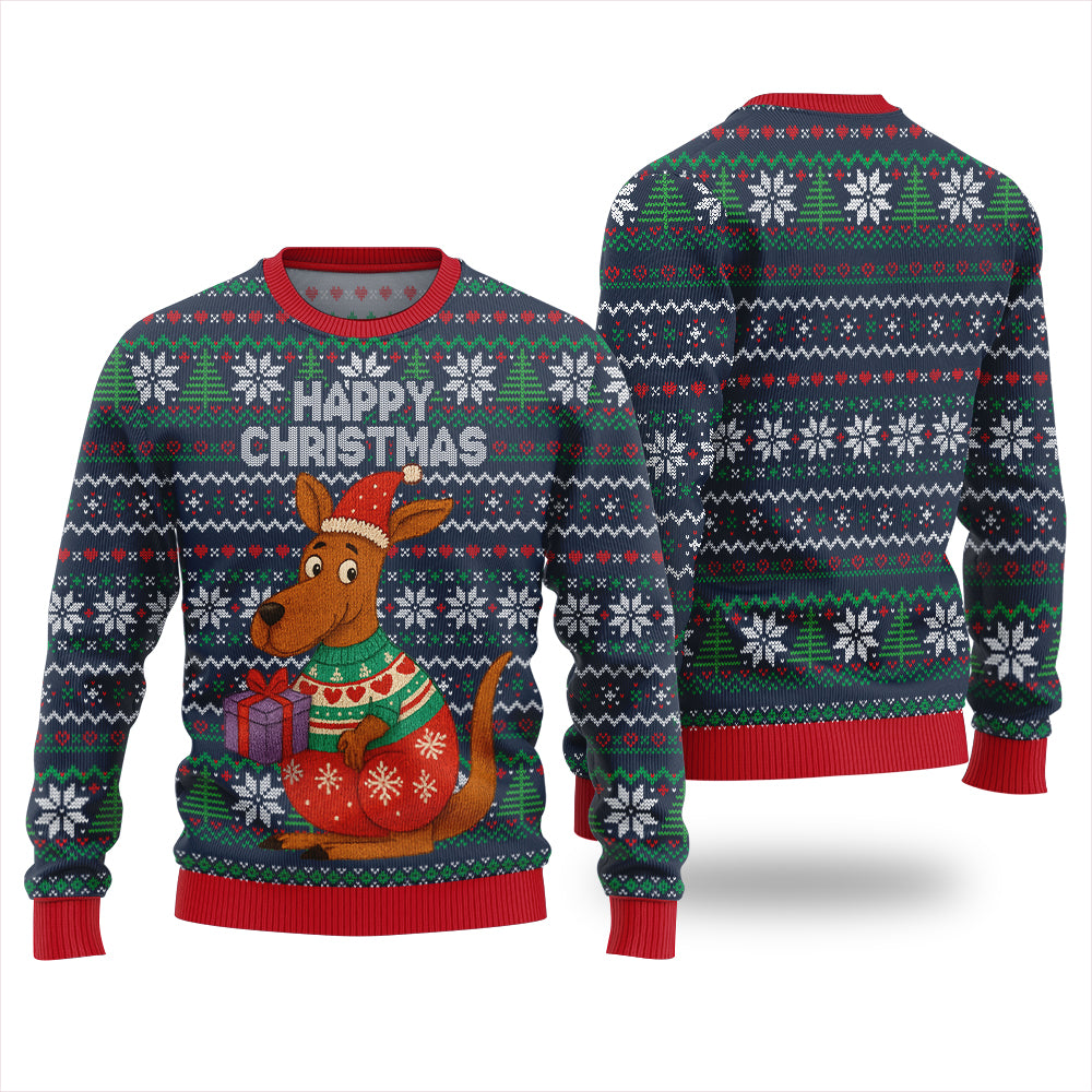 Happy Christmas Kangaroo Ugly Xmas Sweater