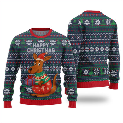 Happy Christmas Kangaroo Ugly Xmas Sweater