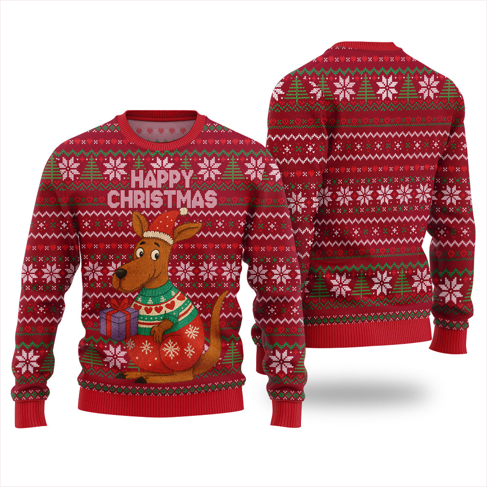 Happy Christmas Kangaroo Ugly Xmas Sweater