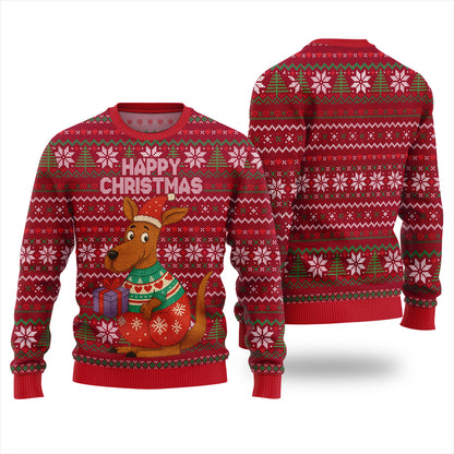 Happy Christmas Kangaroo Ugly Xmas Sweater