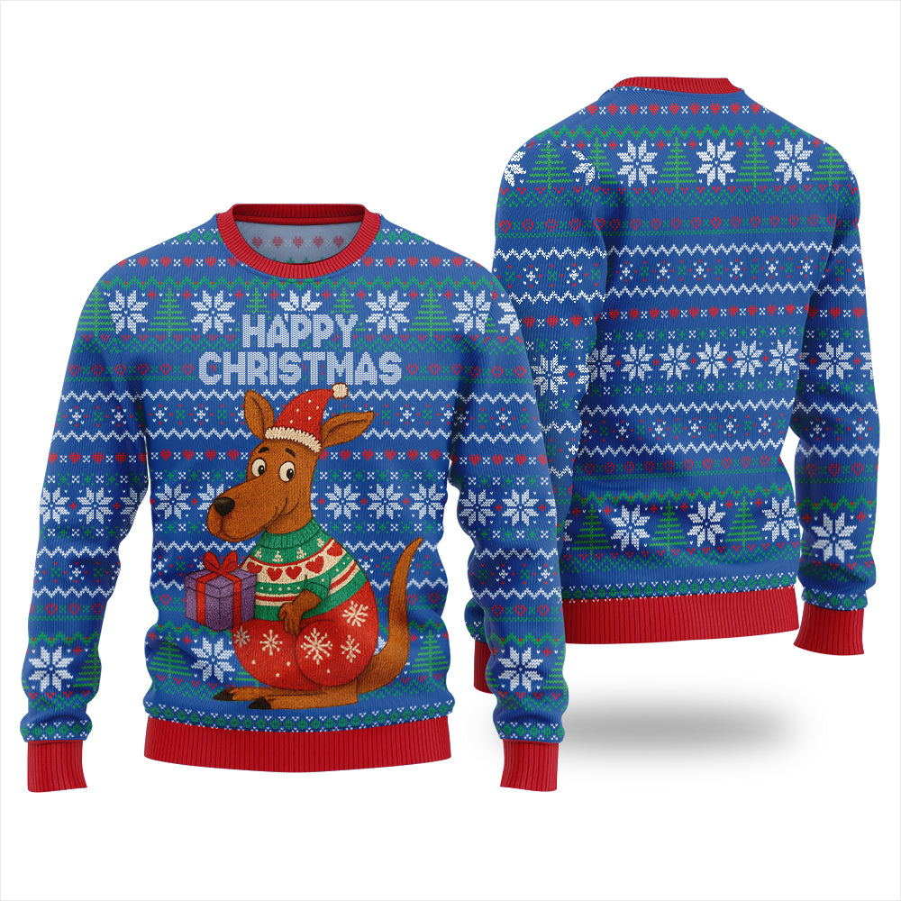 Happy Christmas Kangaroo Ugly Xmas Sweater