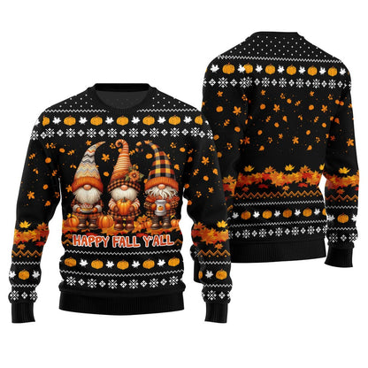 Happy Fall Y'all Gnome Ugly Thanksgiving Sweater