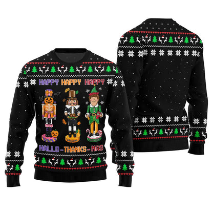 Happy Hallo-Thanks-Mas Ugly Christmas Sweater