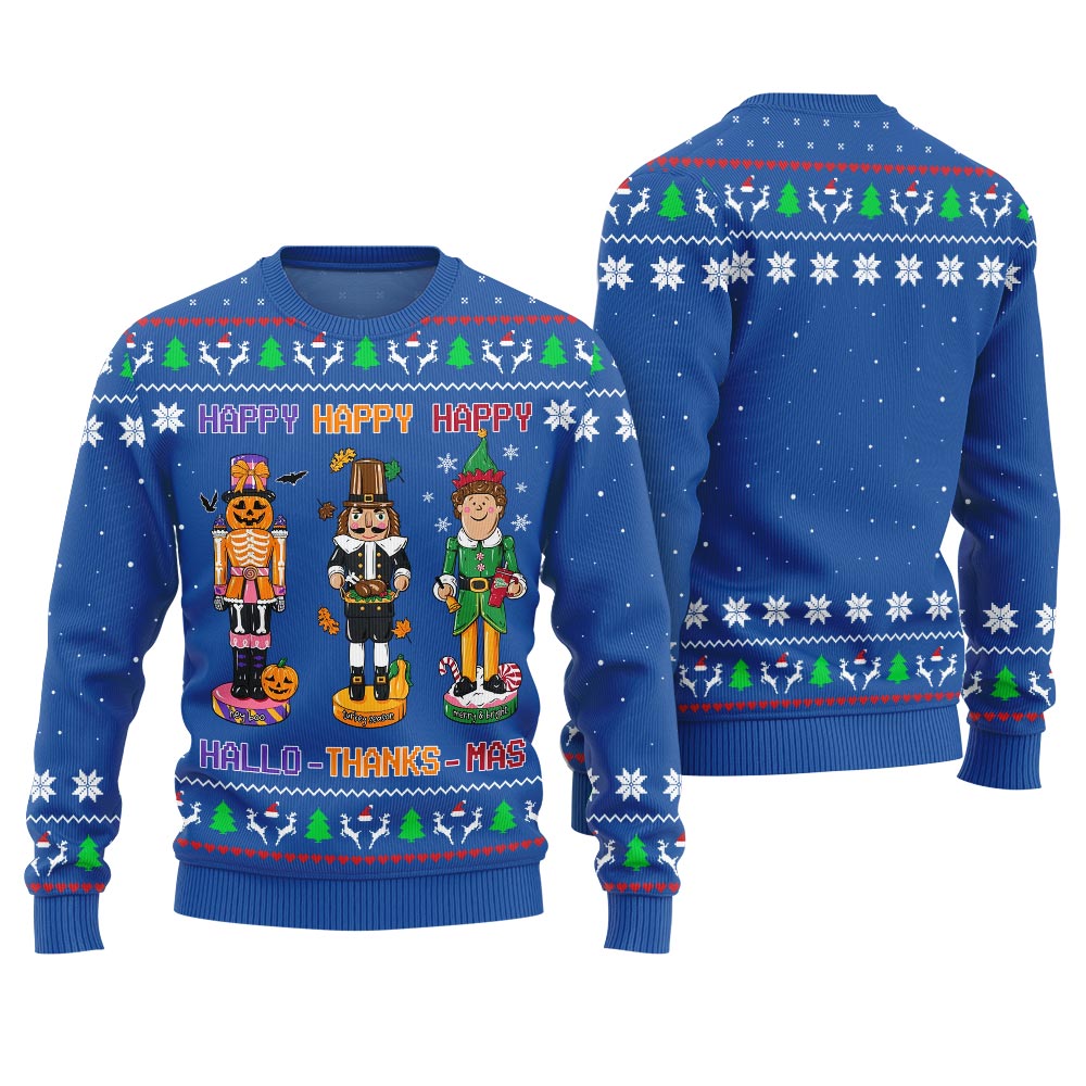 Happy Hallo-Thanks-Mas Ugly Christmas Sweater