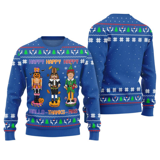 Happy Hallo-Thanks-Mas Ugly Christmas Sweater