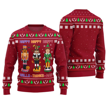 Happy Hallo-Thanks-Mas Ugly Christmas Sweater