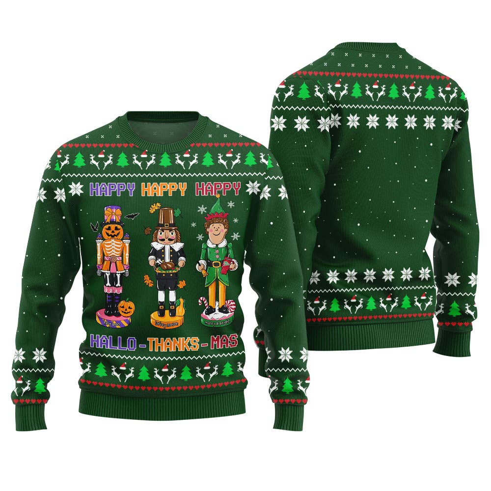Happy Hallo-Thanks-Mas Ugly Christmas Sweater