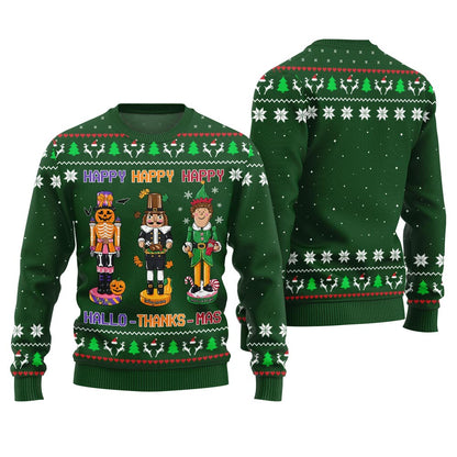 Happy Hallo-Thanks-Mas Ugly Christmas Sweater
