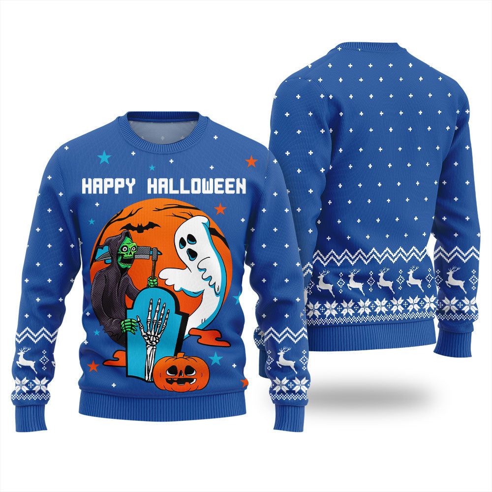 Happy Halloween Ugly Sweater For Adults