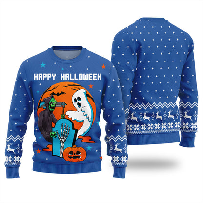 Happy Halloween Ugly Sweater For Adults