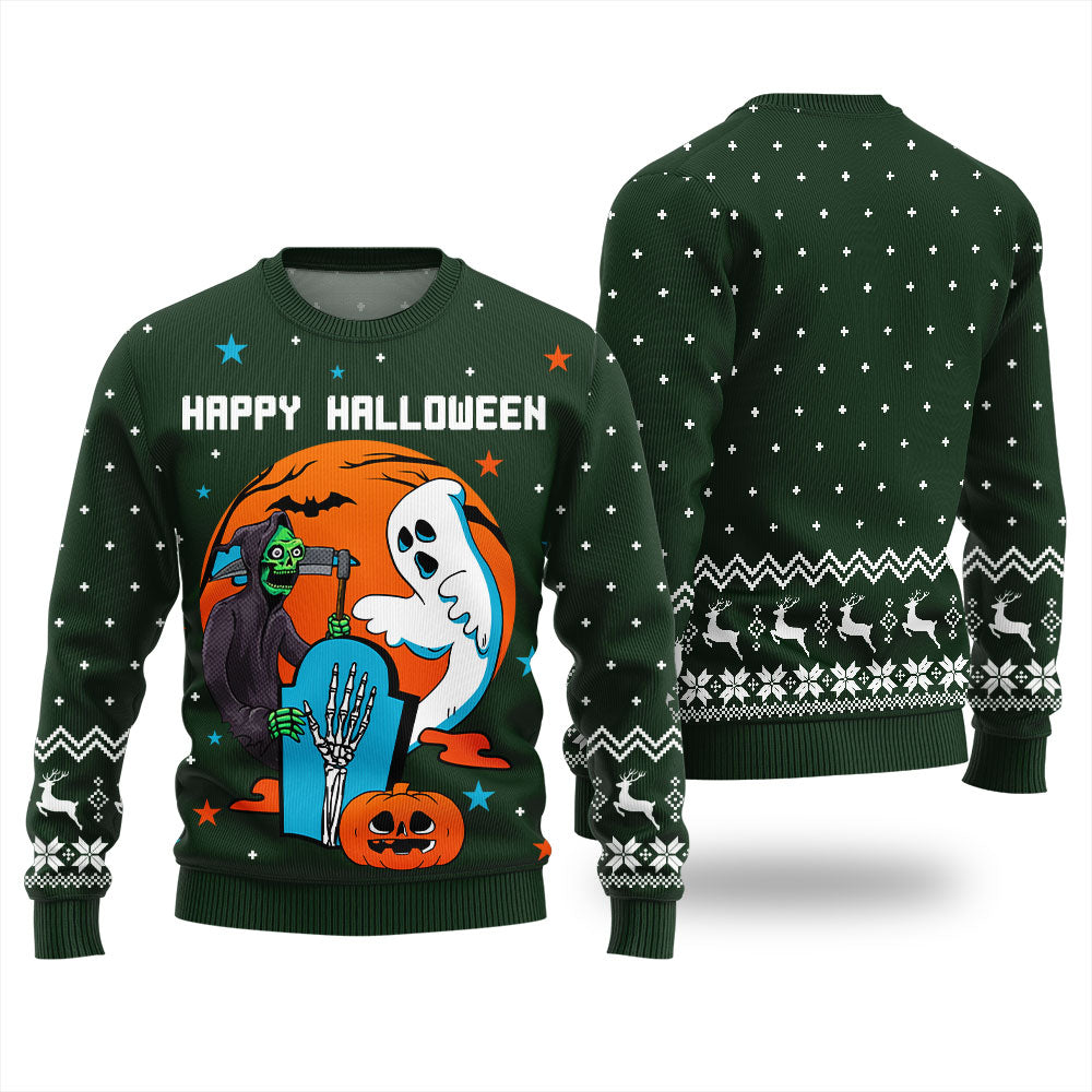 Happy Halloween Ugly Sweater For Adults