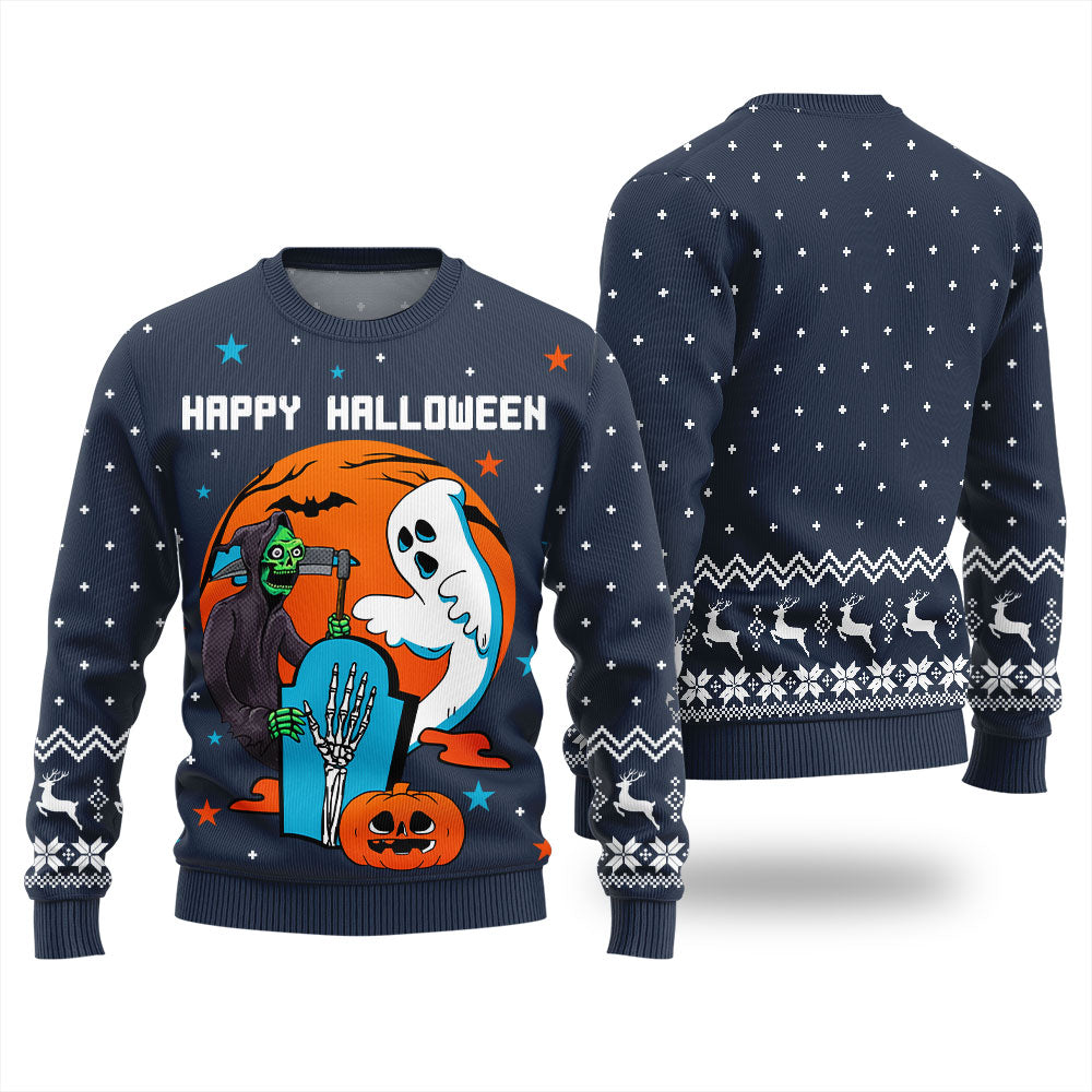 Happy Halloween Ugly Sweater For Adults