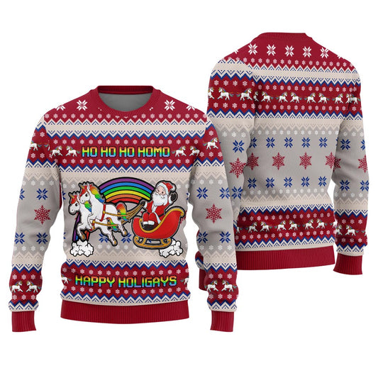 Happy Holigays Men's Funny Ugly Christmas Sweater