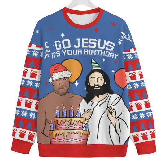 Happy Jesus Birthday Mens Big And Tall Christmas Sweater