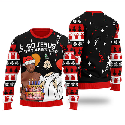 Happy Jesus Birthday Men's Ugly Christmas Sweater