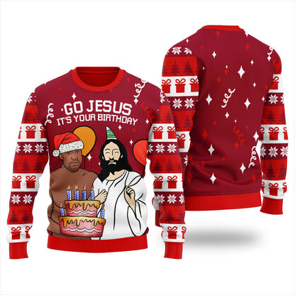 Happy Jesus Birthday Men's Ugly Christmas Sweater