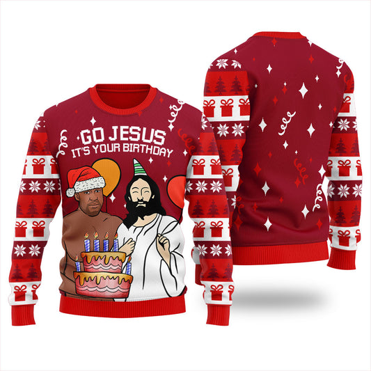 Happy Jesus Birthday Men's Ugly Christmas Sweater