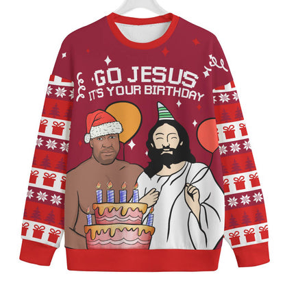 Happy Jesus Birthday Womens Plus Ugly Christmas Sweater