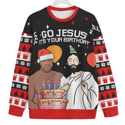 Happy Jesus Birthday Womens Plus Ugly Christmas Sweater