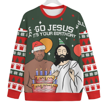 Happy Jesus Birthday Womens Plus Ugly Christmas Sweater