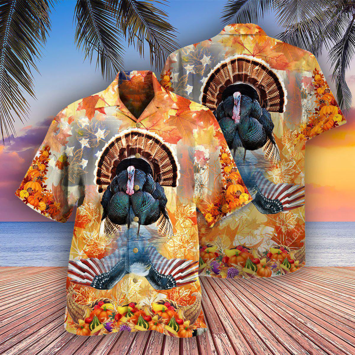 Turkey Love Autumn Love America - Hawaiian Shirt 