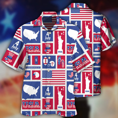 America Independence Day Happy America - Hawaiian Shirt 