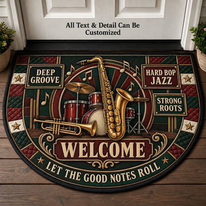 Hard Bop Jazz Personalized Half Round Mat | 5To9Vibe