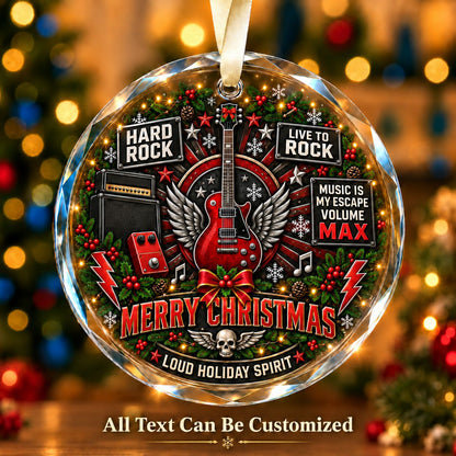 Hard Rock Personalized Glass Ornament | 5To9Vibe