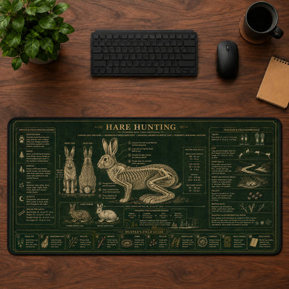 Hare Hunting Desk Mat Mouse Pad | 5To9Vibe